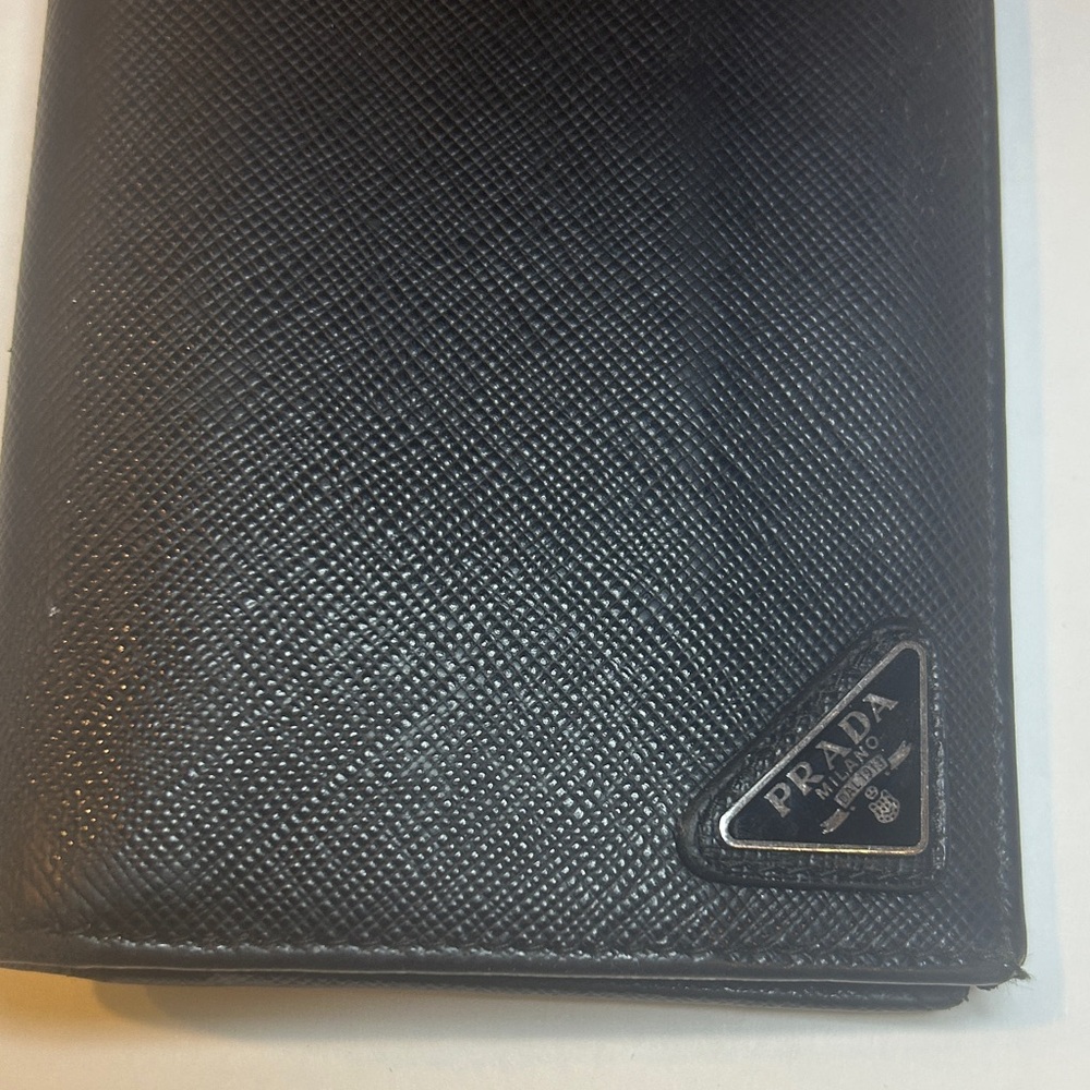 Prada Black Saffiano Bifold Leather Long Wallet Authentic Made in Italy - Picture 9 of 10